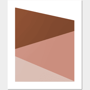 White Pink and Brown Pattern Posters and Art